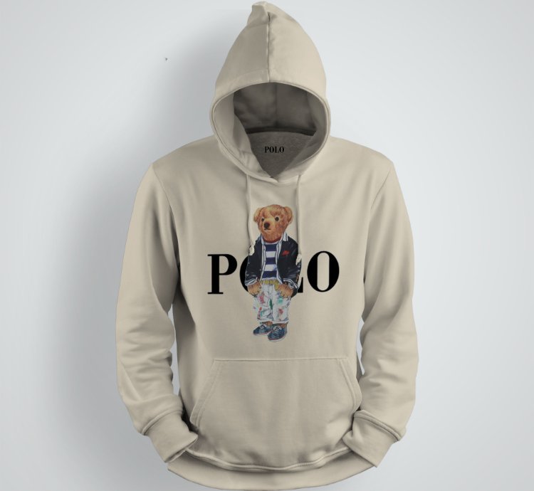 Hoodie Polo Ralph Lauren Polo Bear Fleece Sand