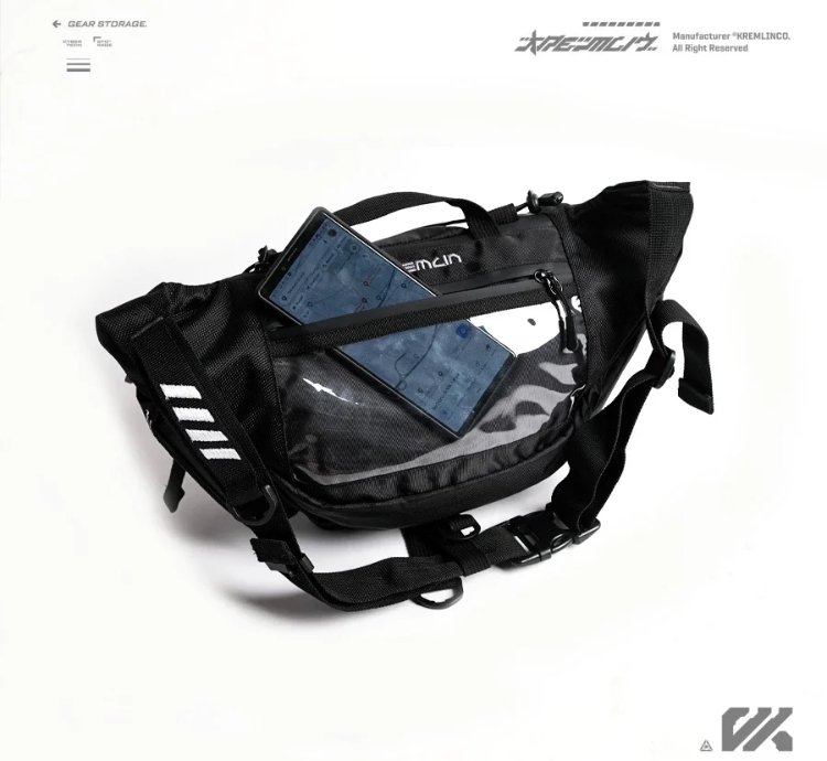 Kremlin Cyrax Black - Waistbag Double Strap Sling