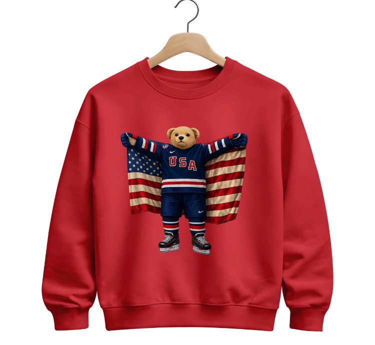 Polo Ralph Lauren Icon Bear Usa Flag Sweatshirt
