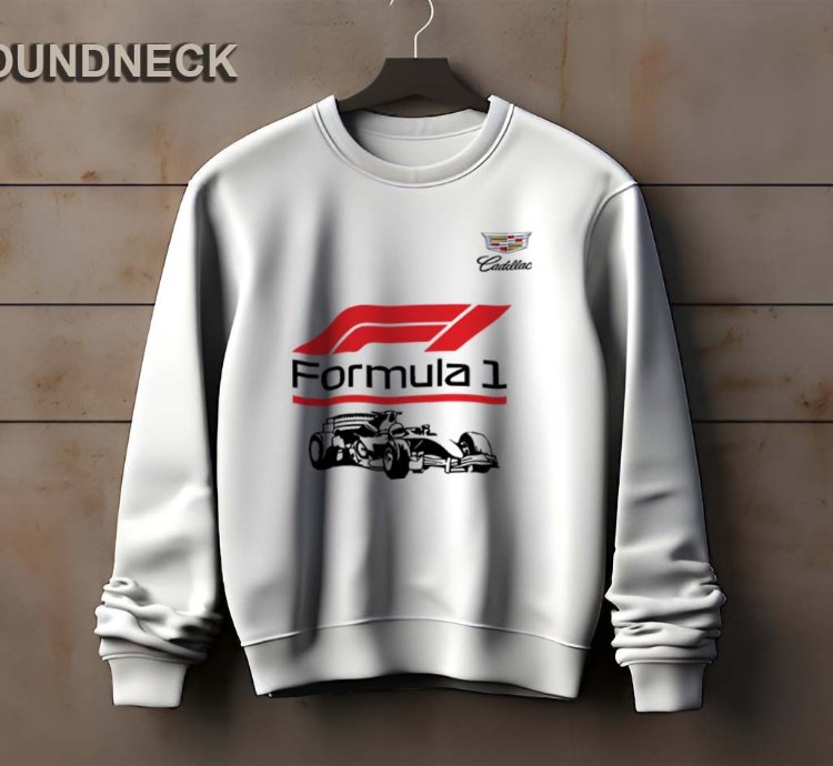 Cadillac Logo Sweatshirt Elegant Formula One Design Us Size