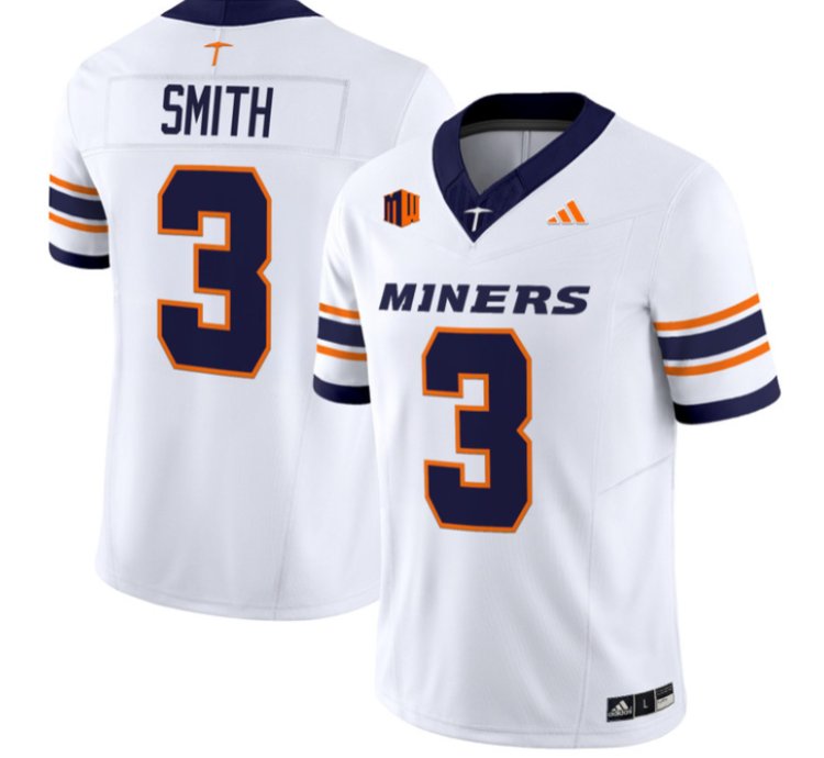 Jaden Smith Jersey 3 Utep Miners 2016 Vapor Limited Stitched White