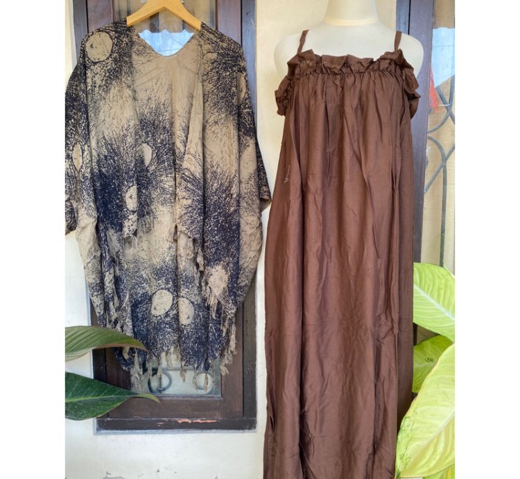 Boho Kimono Dress Set For Women