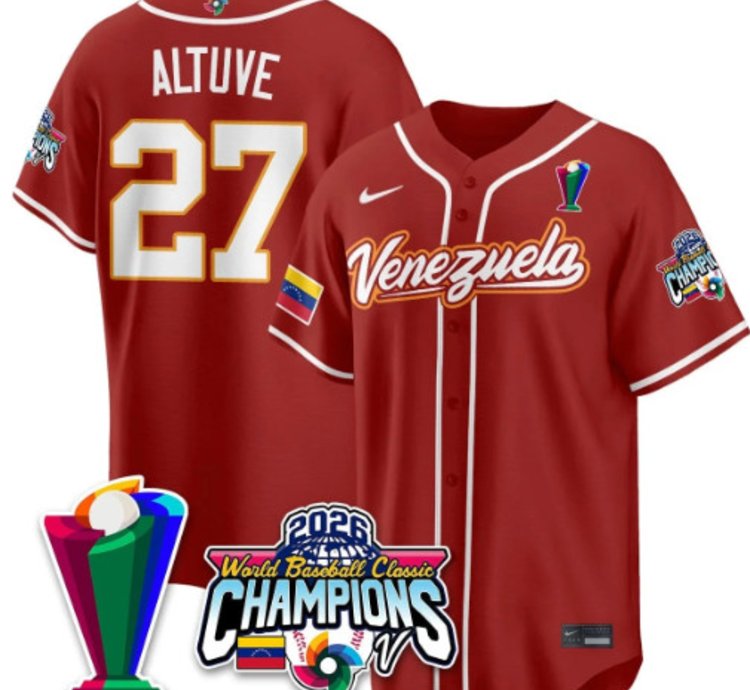 Altave 27 Venezuela Baseball Jersey 2026 World Baseball Classic Champions Limited Stitched