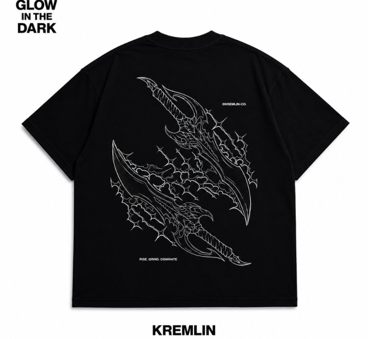 Kremlin Boxy Glow T-shirt Black - Rise
