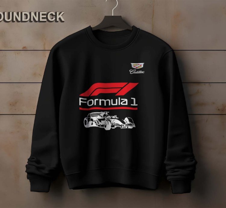 Cadillac Logo Sweatshirt Elegant Formula One Design Us Size
