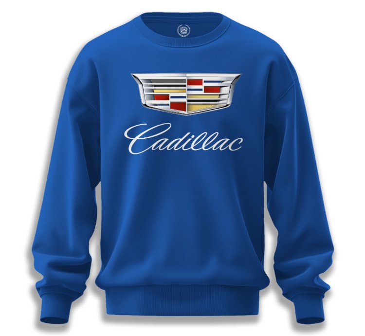 Cadillac Sweatshirt Mens Shirt Royal Blue