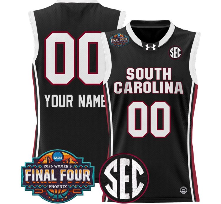 Custom South Carolina Gamecocks Jersey 2026 Final Four Stitched Black