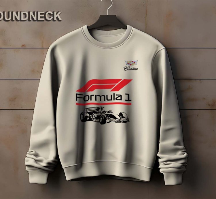 Cadillac Logo Sweatshirt Elegant Formula One Design Us Size