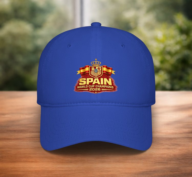 Spain Champions 2026 Baseball Cap Football World Cup Winner Hat Blue