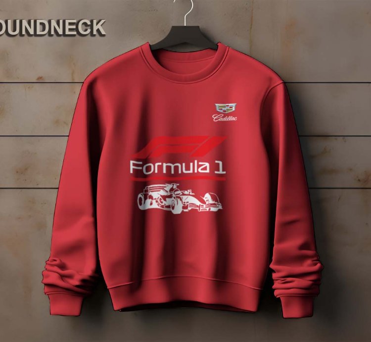Cadillac Logo Sweatshirt Elegant Formula One Design Us Size