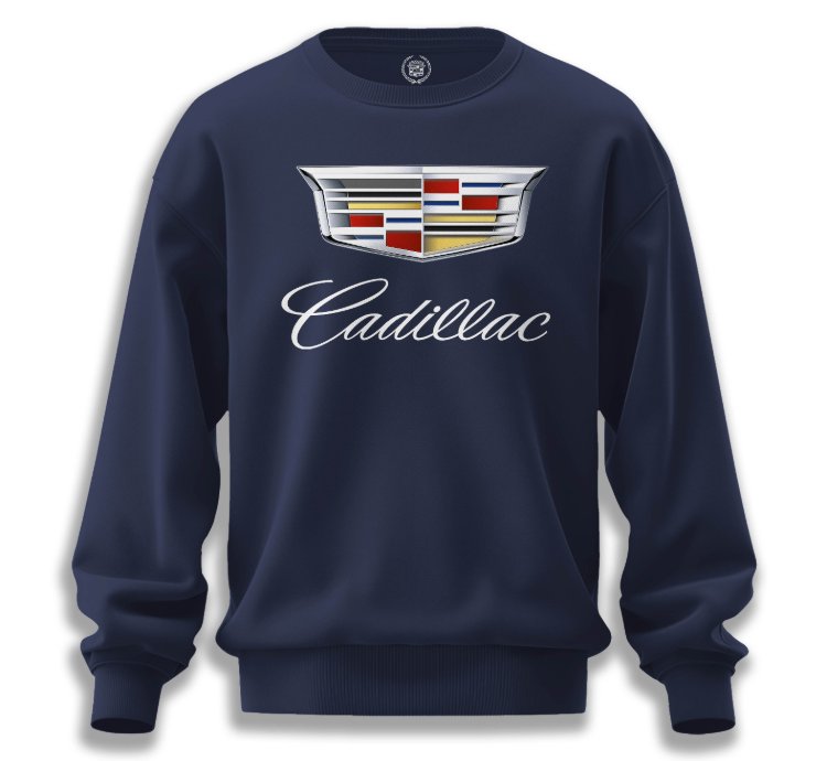 Cadillac Sweatshirt Mens Shirt Navy