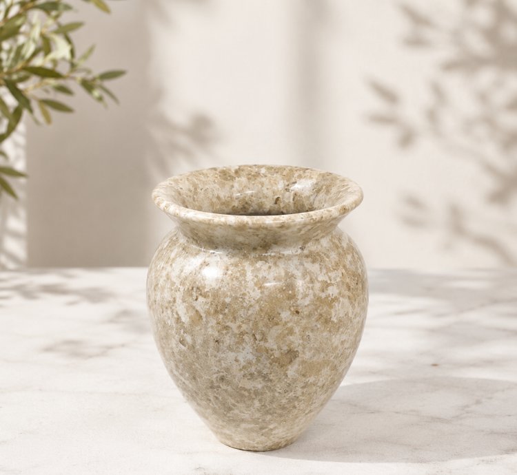 Handmade Natural Marble Vase Small Stone Flower Vase Decorative Marble Pot Bud Vase For Orchid Cactus Succulent Home ...