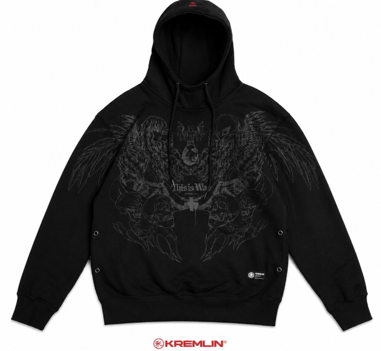 Kremlin Griffith - Pullover Hoodie High Neck Black