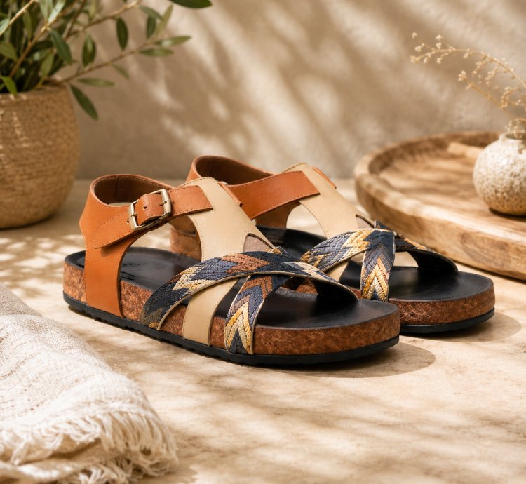 Cross Strap Sandals Casual Outdoor Sandals Unisex Summer Sandals Soft Suede Footbed Anti Slip Walking Shoes