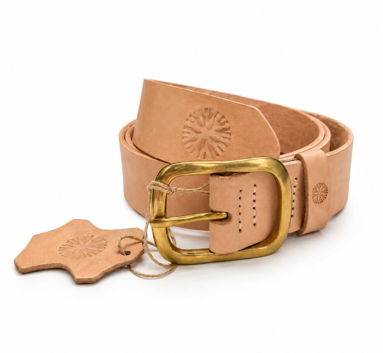 Handmade Genuine Cow Leather Belt Vegtan Selapis