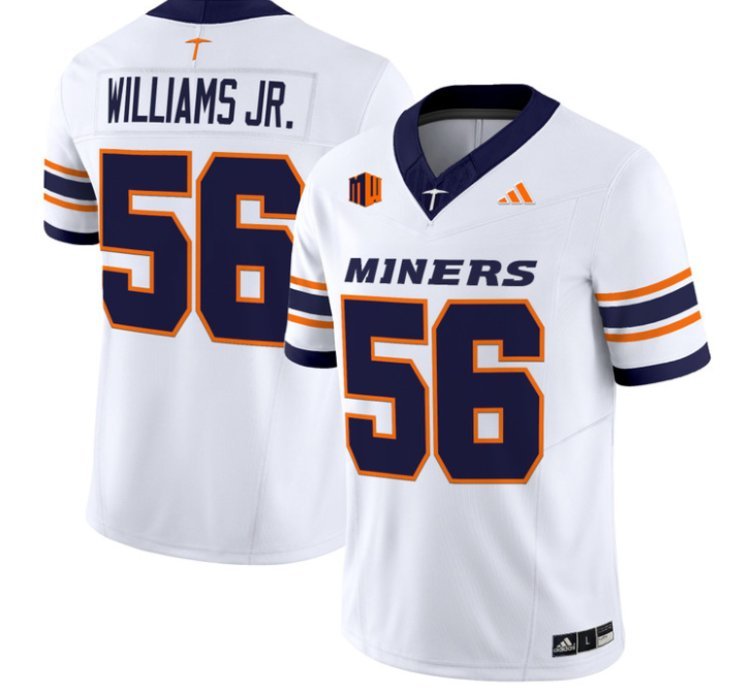 Brian Williams Jr 56 Utep Miners Football Jersey 2016 Vapor Limited All Stitched
