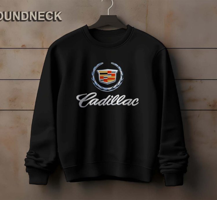 Cadillac Logo Sweatshirt Elegant Design Us Size