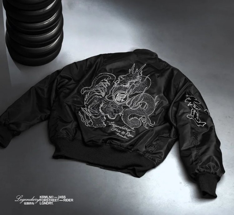 Kremlin Legendary - Bomber Jacket Boxy Black Biker