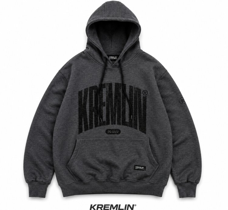 Kremlin Surge - Pullover Hoodie Typo Graphic Hd Caviar