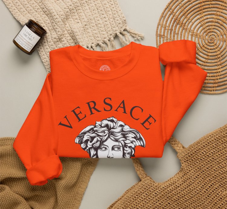 Versace Milano Orange Sweatshirt - Size Usa