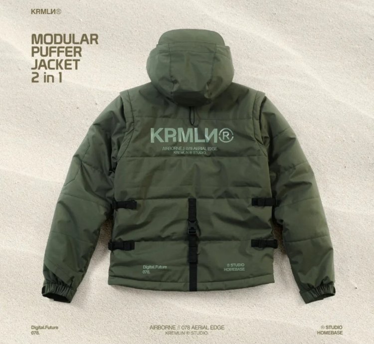 Kremlin 2-in-1 Modular Puffer Jacket Army Green Airborne