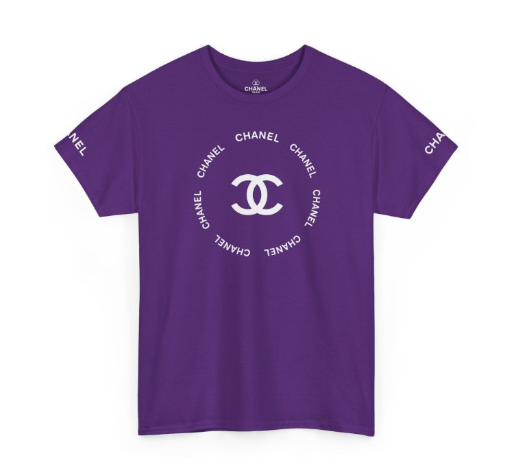 Chanel Logo Circle Purple T-shirt - Size Usa