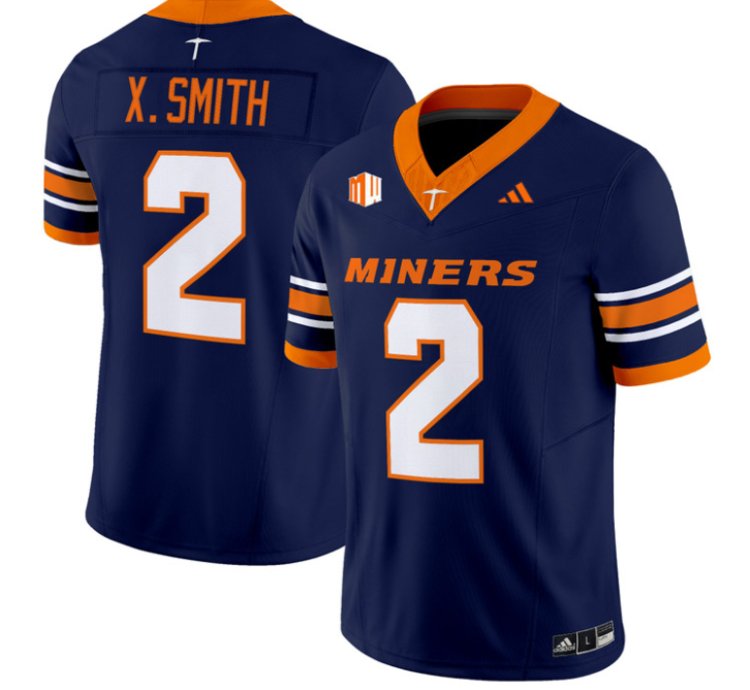 Xavier Smith Jersey 2 Utep Miners 2016 Vapor Limited Stitched Navy