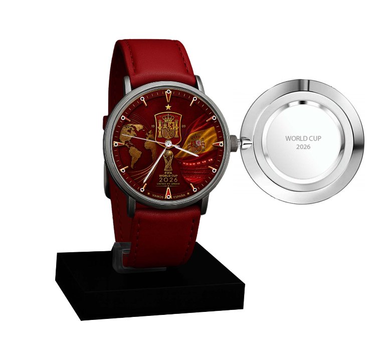 Spanish Team Logo Watch 2026 World Cup Elegant Design Suitable For Spanish Football Team Supporters