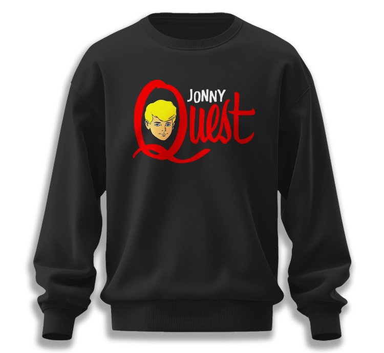 Jonny Quest Vintage Cartoon Sweatshirt Black
