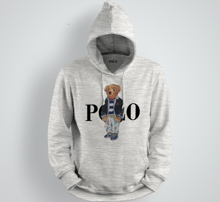 Hoodie Polo Ralph Lauren Polo Bear Fleece Sport Gray