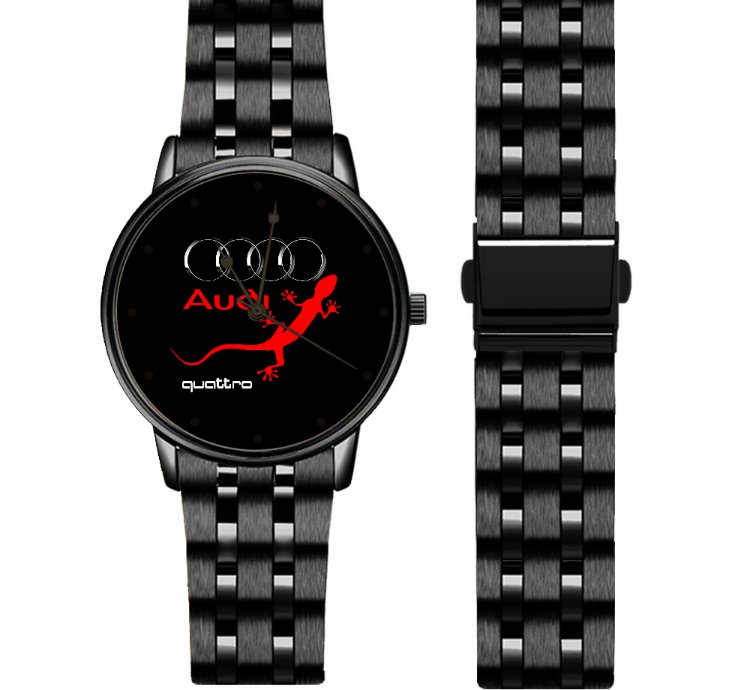 Audi Quattro Logo Sport Watch Leather Band