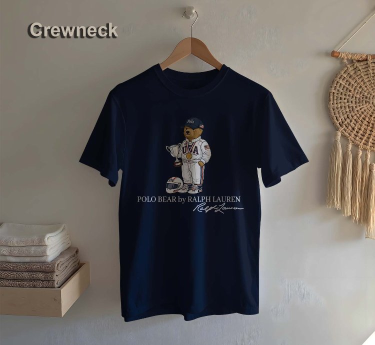 Polo T-shirt Bear Racer Design For Men Us Size