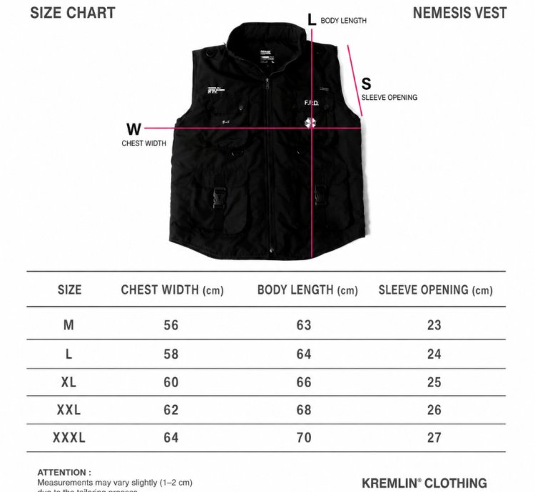 Kremlin Black Utility Vest Nemesis