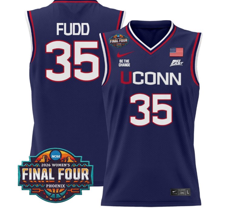 Azzi Fudd Jersey 35 Uconn Huskies 2026 Tournament Final Four Stitched Navy