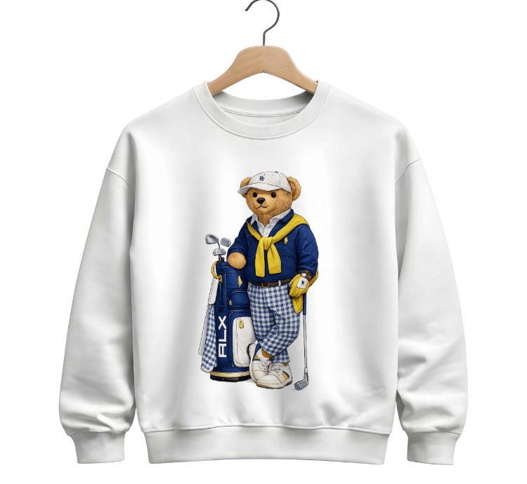 Polo Ralph Lauren Icon Bear Usa Flag Sweatshirt Golf