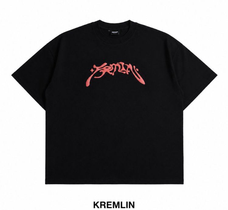 Kremlin Oversized Puff T-shirt Black - Hollow