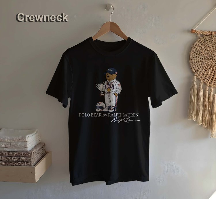 Polo T-shirt Bear Racer Design For Men Us Size