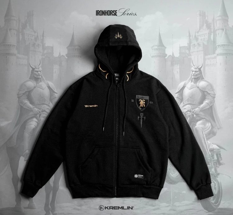 Kremlin Ghost - Zipper Hoodie Ironhorse Series Black