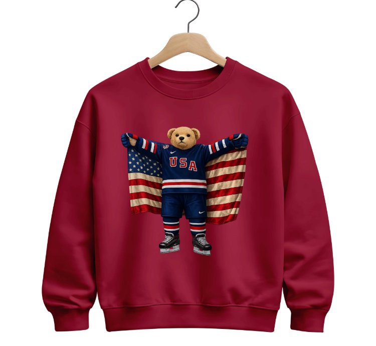 Polo Ralph Lauren Icon Bear Usa Flag Sweatshirt