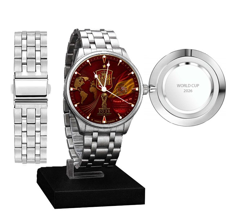 Spanish Team Logo Watch 2026 World Cup Elegant Design Suitable For Spanish Football Team Supporters