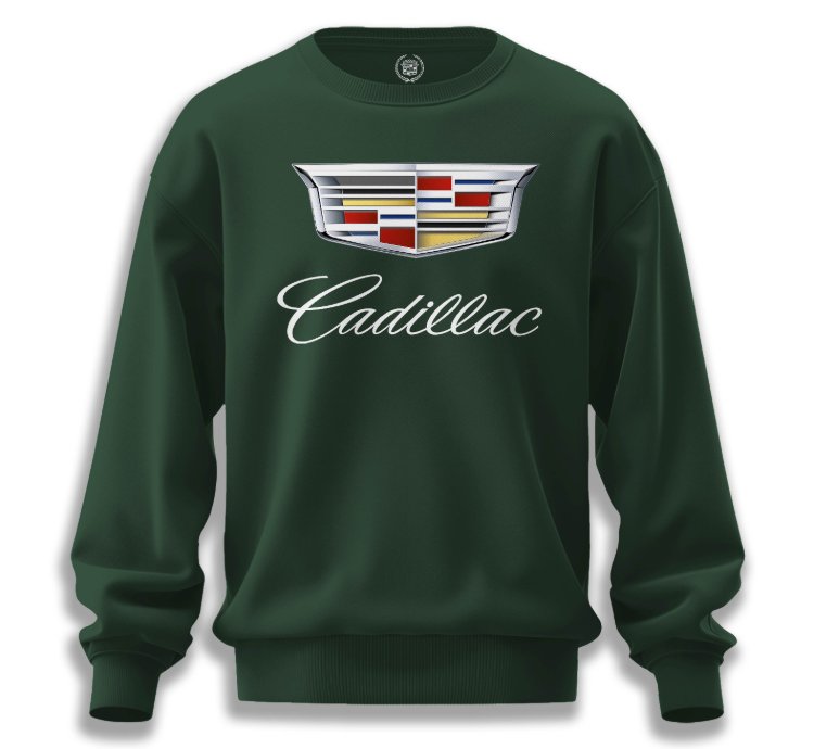 Cadillac Sweatshirt Mens Shirt Forest Green Forest Green
