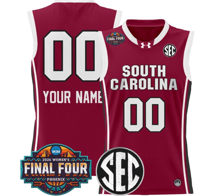Custom South Carolina Gamecocks Jersey 2026 Final Four Stitched Garnet