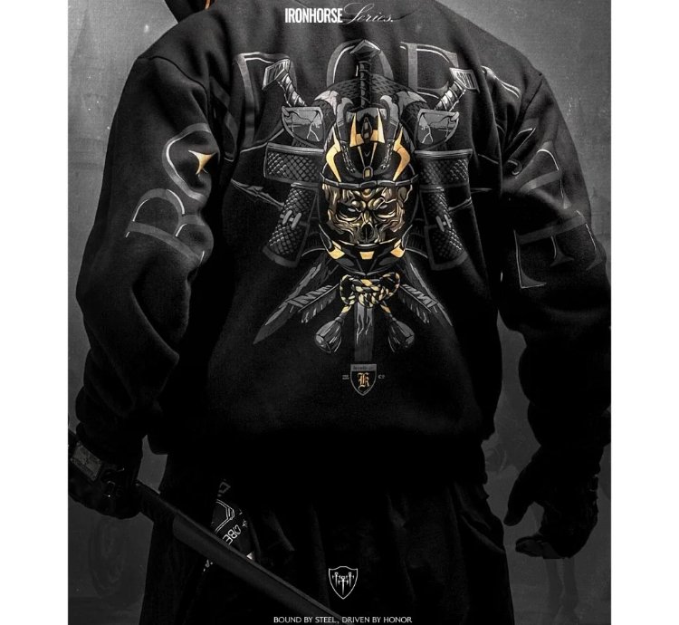 Kremlin Ghost - Zipper Hoodie Ironhorse Series Black