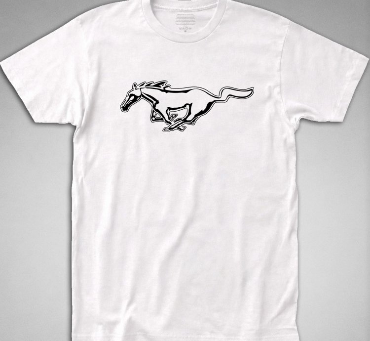 Mustang White T-shirt Muscle Car Auto Shelby Boss Automobile Classic 70s 80s Horse