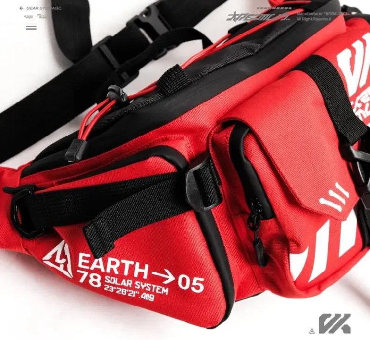 Kremlin Cyrax Waistbag Double Strap Sling Bag - Red
