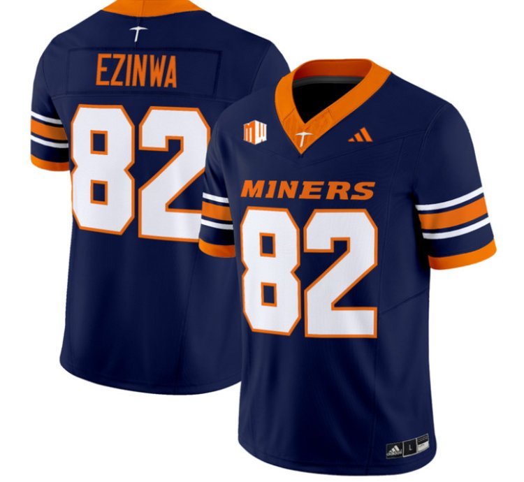 Judah Ezinwa 82 Utep Miners Football Jersey 2016 Vapor Limited All Stitched