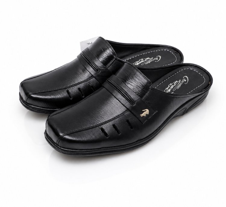 Mens Genuine Leather Mule Sandals Premium Cowhide Slip On Shoes Casual Leather Clogs Comfortable Summer Walking Shoes...