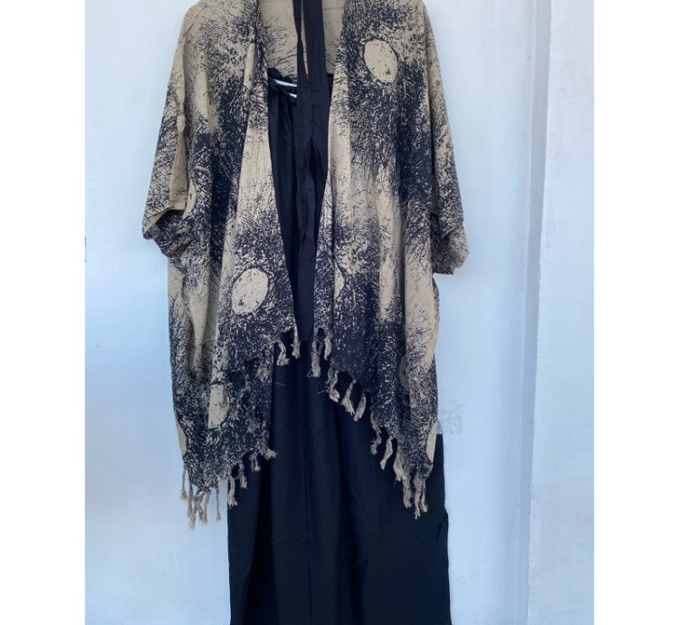 Relaxed Fit Kimono Dress Set