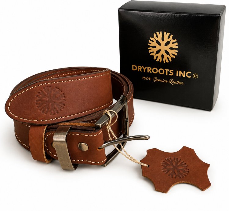 Handmade Genuine Cow Leather Belt Ch Brown