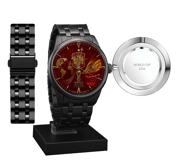 Spanish Team Logo Watch 2026 World Cup Elegant Design Suitable For Spanish Football Team Supporters